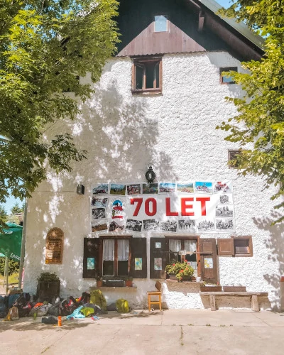 Hiking cottage at Vogar in Triglav National Park, Slovenia