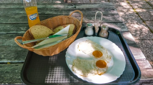 Second breakfast in Triglav National Park, Slovenia