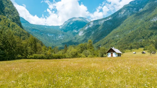 Voje Valley in Triglav National Park, Slovenia