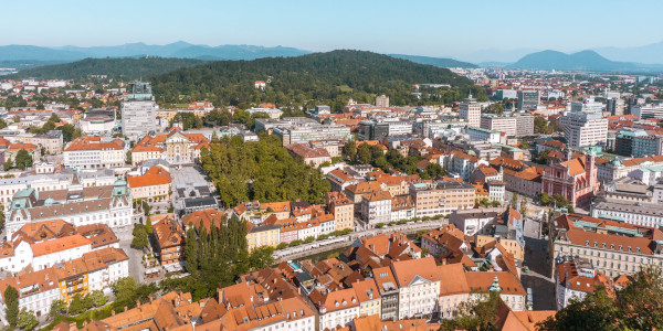 View from Ljubljana Castle in Slovenia
