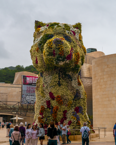 Puppy at the Guggenheim Museum in Bilbao, Spain