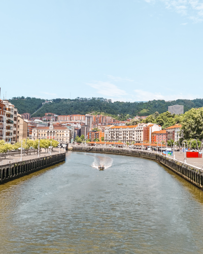 Nervión River in Bilbao, Spain