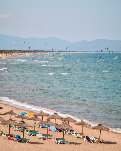 Beach in Sant Martí d'Empúries at the Costa Brava in Spain