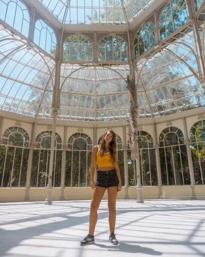 Instagrammable Place Crystal Palace in Madrid, Spain