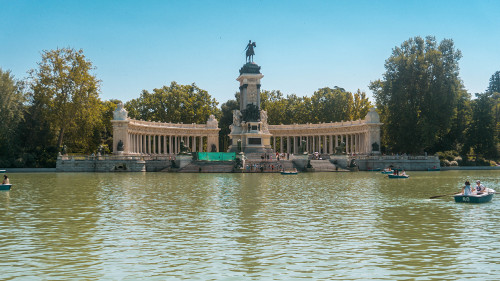 Monument to Alfonso XII in Retiro Park, Madrid, Spain