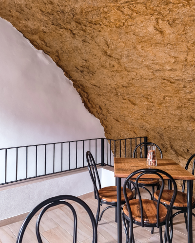 Cave restaurant in Setenil de las Bodegas, Spain