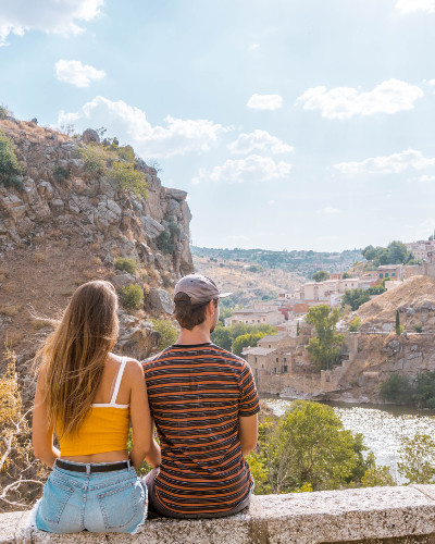 Instagrammable viewpoint along the way to Mirador del Valle in Toledo, Spain