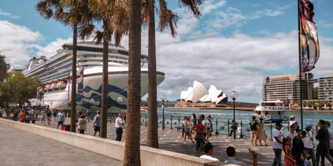 Circular Quay and the Opera House in Sydney, Australia