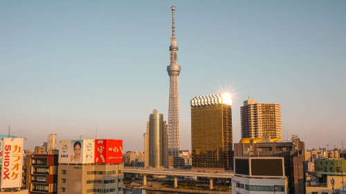 View over Tokyo SkyTree in Tokyo, Japan
